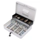 xydled Metal Cash Box, Cash Box with Money Tray and Key Lock, Storage Box, Wh...