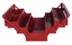 Westward 10J171 Portable Tool Box, 17Wx8Dx8-1/4H, Red Tool Organizers