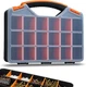 Andalus Tools Organizer Box, Small Parts Storage 18-Compartment Portable Hard...