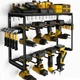SPAMPUR POWER TOOL ORGANIZER 8 DRILL HOLDERS WALL MOUNT MCZ80009 - BLACK