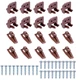 10 Drawer Slide Track Guide Glides - Replacement Parts for Dressers - Brown (10)
