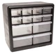 Homak 12-Drawer Parts Organizer, Black, HA01012001