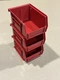 3 Pack Global Industrial Plastic Stack & Hang Bin, 4-1/8''W x 5-3/8''D x 3''H,