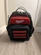 Milwaukee 48-22-8201 48-Pocket Hard Molded Ultimate Jobsite Backpack, Black/Red
