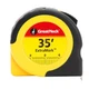 Great Neck GNS95010 Extramark Tape Measure, 1" X 35ft, Steel, Yellow/black