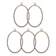 PATIKIL 11x8.7inch Embroidery Hoops, 5Pieces Imitated Wood Oval Frame Cross S...