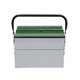 Metalplus Compact Steel Toolbox: 10 in. x 8.5 in. x 8in. / 3 compartments Light
