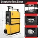 Portable Rolling Toolbox Stackable 3-In-1 Tool Chest Yellow Stalwart 75-TS2009