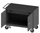Durham 3413-RM-FL-95, 1 Drawer Black Rubber Mat Top Mobile Cabinet, 48"x24"x38"