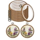 PATIKIL 5inch Embroidery Hoops, 10Pieces Imitated Wood Circle Frame Cross Sti...