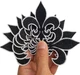 2.6"X3" 12Pcs Black Fleur De Lis Patch Iron on Embroidered Patches Appliques Mac