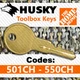 Husky Toolbox Replacement Key Cut to Code 501CH - 550CH