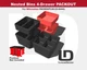 Milwaukee PACKOUT Nested Bins | 4-Drawer Storage | 48-22-8444 | Black or Red