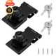 Biaungdo 2 Pcs Keyed Locks, 2.5 Inch Black Safety Locks with Inch, 