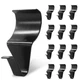 Biaungdo 12 Pcs Vinyl Siding Hooks, Heavy Duty Stainless Steel Black Vinyl Si...