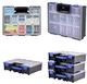 KOBALT 10-Compartment Wall Mounted Deep Cup Case with Lids Pro Organizer, 1 case