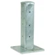 GRAINGER APPROVED 5JEX5 Guard Rail Post,Single High Corner,L 4In 5JEX5