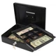 CARL, CUI82012, Bill Tray Steel Security Cash Box, Black 4"x9" 4"x9", 