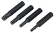 Lisle 60750 4 Piece Metric 1/2" Hex Triple Square 12 Point Bit Set