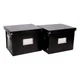 Snap-N-Store File Storage Box & Organizer - 2 Pack - 13.25 x 2 Pack, Black