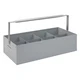 Westward 35Xr73 Westward Nipple Caddy, Steel, Gray, 20 In W X 10 In D X 5 In H,