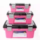10 In., 12.5 In. and 16 In. Tool Box in Pink 3-Components Free Shipping