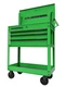 U.S. GENERAL 30" 4 DRAWER TECH CART GREEN WITH BLACK TRIM (134554-1 JOO CTR B5)