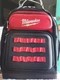 Milwaukee 48-22-8201 48-Pocket Hard Molded Ultimate Jobsite Backpack, Black/Red