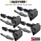 4PC UF816 Ignition Coil & Spark Plugs Pack For Hyundai Elantra Sonata Kia Soul