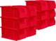 Akro-Mils 30230 AkroBins 11x5x5 Plastic Storage Bins 12-Pack Red
