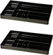 Ernst 5011 Ten Compartment Organizer Tray, Black &ndash; 2 Pack | Stackable Toolbox