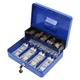 xydled Metal Cash Box, Cash Box with Money Tray and Key Lock, Storage Box, Bl...