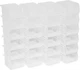 Akro-Mils 30210 AkroBins Plastic Storage Bins, Space-Saving 24 Pack, Clear