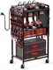 JUNNUJ Large Power Tool Organizer Cart with Charging Station, Garage Floor Stand