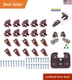 10 Drawer Slide Track Guide Glides - Replacement Parts for Dressers - Brown (10)