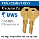 UWS Toolbox CH501-CH510 Keys Replacement Key Cut to your Code