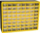 Akro-Mils 64-Drawer Plastic Drawer Storage Cabinet for 64 Drawer, Yellow