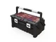 22" Keter Heavy Duty Portable Red Black Cantilever Tool Box w/ Removable Bins