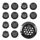 Uenhoy 20 Pcs Black Air Vents 1" (25mm) Circular Soffit 1"-25mm, 