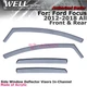 WELLvisors For Ford Focus 2012-2018 Window Visors In-Channel Deflectors 4Pcs