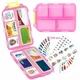 WUSUTE 2 Pcs Pill Organizer with Medicine Labels, Travel Pill Box Daily Pill