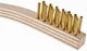 WEILER 44189 SMALL HAND WIRE SCRATCH BRUSH BRASS WOOD HANDLE 3x7 ROW ONE OR BULK