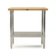 John Boos Maple Wood Top Work Table with Adjustable Lower Shelf, 36 x 24 x 1.5"