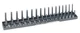 Hansen Global 1202 1/2" Dr. METRIC Socket Organizer GRAY