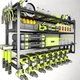HIPIDIAN LARGE POWER TOOL ORGANIZER WALL MOUNT GARAGE CORDLESS TOOL - BLACK