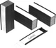 Outus 30 Pcs Magnetic C Channel Labels Holders 3 x 3 x 0.8 Inch, 30 