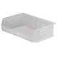 AKRO-MILS 30255SCLAR Hang and Stack Bin,Clear,Plastic,5 in 4KET2