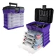 Stalwart Small Parts Organizer Tool Storage Tray Box Bin 5 Compartment Purple Stalwart Small Parts Organizer Tool Storage Tray Box Bin 5 Compartment Purple