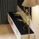 Zinkooat Leather Desk Mat,1.8mm Thick,16x60 Inch 16&times;60inch, Black+black 