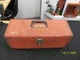 VINTAGE METAL KENNEDY TOOL BOX KK-19 RED 19"x 7"x 7 1/4" W/ INSERT TRAY